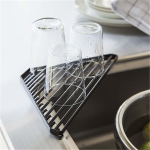Modern Eco-Friendly Kitchen Bathroom Sink Corner Drain Rack with Cup Holder and Sponge Rack for Hotel Use - Product Image 3
