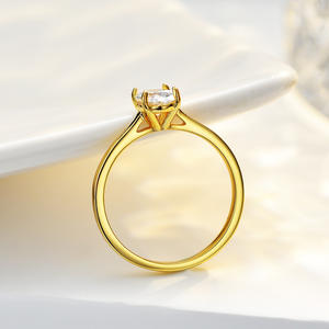 Anillo de Plata de Ley S925 con Diamante Moissanita de Corte Ovalado de 1 Quilate, Anillo de Moissanita con Forma de <span class=keywords><strong>Huevo</strong></span> para Mujer - Product Image 5