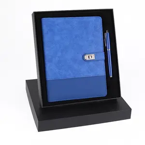 Carnet personnalisé avec Logo de l'entreprise, carnet de bonne qualité, coffret cadeau de luxe, carnet avec stylo