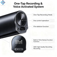 Enregistreur vocal OEM Q73P à autonomie ultra-longue, 500 heures d'enregistrement, écran OLED de 0,49 pouce, fixation magnétique, trou pour cordon