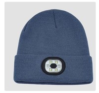 Nuovo Cappello Luminoso LED Ricaricabile Staccabile alla Moda con Musica Bluetooth e Lavorazione in Maglia