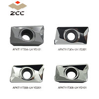 ZCC CT APKT Milling Inserts YD101 APKT11T308 LH Carbide Inserts Acme Thread Turning Carbide Inserts for Aluminum Processing