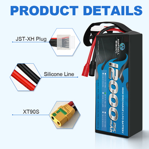 Batería de Iones de Litio Semi Sólida AMX 6S 22.2V 12000mAh 12AH 25C XT90 para Dron UAV M06S-12A0AMX002 - Product Image 5