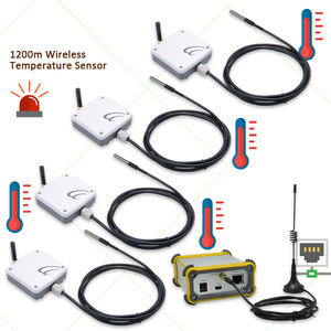 4 juegos de sala de monitoreo de temperatura en tiempo Real, Sensor de temperatura inalámbrico RF, Registrador de temperatura para invernadero inalámbrico Zigbee - Product Image 1