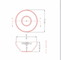 Bol mélangeur en plastique transparent personnalisable avec logo, récipient de mélange haute transparence pour crème masque et usage cosmétique DIY (boue faciale)