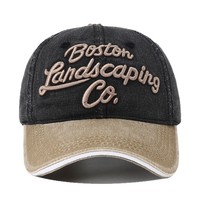 Topi Baseball 6 Panel Denim Vintage Berkualitas Tinggi Unisex Trendy Lintas Negara 100% Katun Bordir Alfanumerik Gaya Antik