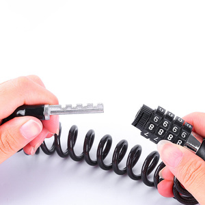 Serrure de bagage rétractable intelligente à 4 chiffres pour motos vélo et <span class=keywords><strong>casque</strong></span> avec petit câble accessoire de guidon facile - Product Image 5