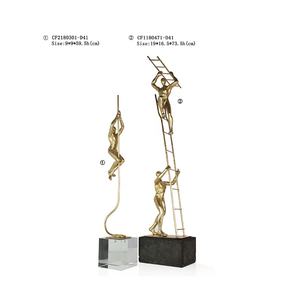 Avrupa reçine ofis masası üst altın folyo figürler kristal süsler - Product Image 6