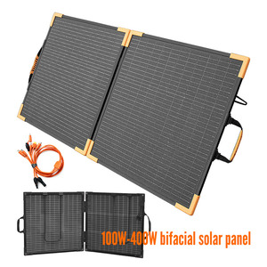 <span class=keywords><strong>Panneau</strong></span> <span class=keywords><strong>solaire</strong></span> pliable bifacial ETFE ultra léger <span class=keywords><strong>100W</strong></span> monocristallin, <span class=keywords><strong>kit</strong></span> portable pour générateur de <span class=keywords><strong>camping</strong></span> - Product Image 1