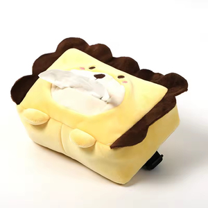 Caja de pañuelos para coche, diseño de perro de peluche, para el respaldo del asiento del coche, tipo caja de pañuelos, accesorios de decoración interior para coche - Product Image 1