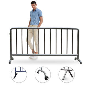 Yol güvenliği olay çit trafik yönetimi için taşınabilir galvanizli Metal yaya barikat çit kalabalık kontrol bariyeri - Product Image 1