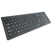 Clavier d'ordinateur industriel robuste en silicone et plastique avec trackball et pavé tactile, clavier de kiosque pour distributeur automatique