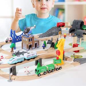 Juguete Educativo <span class=keywords><strong>de</strong></span> Madera para Niños, Coche <span class=keywords><strong>de</strong></span> Madera para Pista, Juego <span class=keywords><strong>de</strong></span> Pista <span class=keywords><strong>de</strong></span> Tren Pequeño, Juguete <span class=keywords><strong>de</strong></span> Ensamblaje a Escala 1:8 - Product Image 5