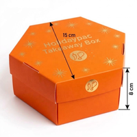 Boîte alimentaire hexagonale personnalisée du Moyen-Orient en papier, emballage jetable à emporter pour poulet, Kabsa, Bukhari, Mandi, riz, restaurant