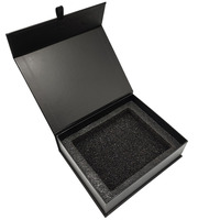Boîte d'emballage de perruque noire avec Logo personnalisé, coffret d'emballage magnétique de luxe pour Extension de cheveux, 20 pièces