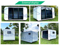Maison préfabriquée en bois de style cabane, villa, mini-maison, bureaux modulaires, maison de style cabane
