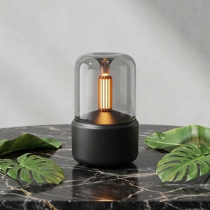DQ702 <span class=keywords><strong>Mini</strong></span> Difusor de Aroma Portátil, Difusor Eléctrico de Aceites, Humidificador, Luz de Vela <span class=keywords><strong>LED</strong></span>, Luz Nocturna, 5V USB, Máquina de Aromas de Sobremesa - Product Image 1