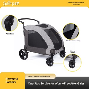 Großer Hundebuggy für Verletzte & Behinderte Hunde & Mehrere Haustiere Faltbares Vierrad-Universal-Design - Product Image 2