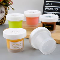 Gobelets en plastique PP personnalisés de 500 ml pour crème glacée, emballage pour pudding, gelée, mousse, desserts avec couvercle