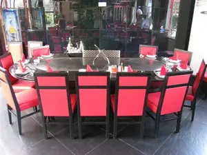 Venta caliente multifunción comercial sin humo oval Gas eléctrico <span class=keywords><strong>teppanyaki</strong></span> parrilla cocina accesorio Mesa - Product Image 3