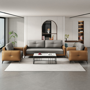 Juego de muebles de oficina ejecutivos modernos de lujo sofá de cuero comercial para el hogar Oficina apartamento sala de estar dormitorio - Product Image 6