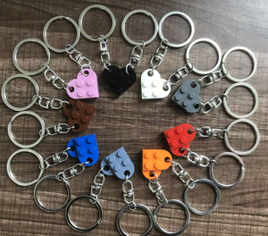 Oferta Especial: Juego de 2 Llaveros de Corazón de Ladrillo a Juego para Parejas y Mejores Amigos, Sin Níquel, Ecológicos, Regalo al por Mayor, Listo para Enviar - Product Image 1