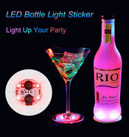 Sous-verres lumineux clignotants pour bouteilles de vin, petits et ronds, pour bars, événements, soirées, banquets et clubs.