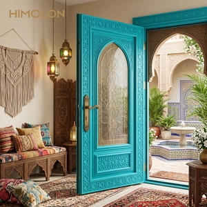 Puertas de Entrada de Vidrio Esmerilado de Estilo Vintage de Lujo y Puertas de Seguridad para Villas - Disponibles en una Variedad de Estilos - Product Image 6