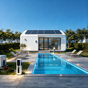 Maison capsule entièrement meublée, modulaire, préfabriquée, portable, avec système solaire - Product Image 6