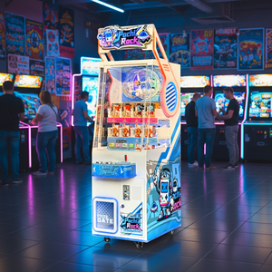 Macchina Smart Pochi Rock <span class=keywords><strong>Lucky</strong></span> Ball con Lettore di Carte, Funzionamento a Moneta, Macchina Premi con 3 Palline Colorate per Negozi Senza Personale - Product Image 1