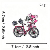 Patchs thermocollants brodés en forme de canard rose mignon lisant un livre en forme de cœur pour la Saint-Valentin, décoration DIY pour vêtements