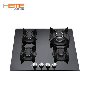 8Mm Tempered Glass 4 Burner Gas Cooker Built in LPG/NG Gas for Home - Product Image 1