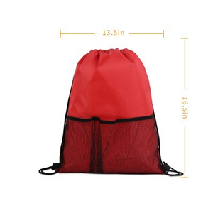 Customizable Nylon Mesh <b>Drawstring</b> <b>Backpack</b> with Double Shoulder Straps for Advertising Promotions - Product Image 4