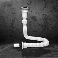 Tuyau d'eau de salle de bain, tuyau d'eau en acier, tuyau d'eau en PVC flexible, raccord de tuyau de vidange de lavabo