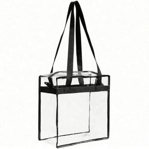 Elegante Bolsa de Maquillaje Transparente para Mujer, Bolsa de Aseo de PVC Transparente con Cierre y Logotipo Personalizado - Product Image 3
