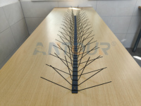 Base de pointes soudées anti-oiseaux en acier inoxydable massif, transparente, longueur 100 cm, 6 rangées, pour le contrôle des pigeons, écologique