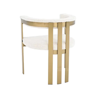 Fauteuil à dossier en velours de style européen Chaises de salle à manger à cadre en acier inoxydable Chaise de restaurant pour meubles d'hôtel à domicile