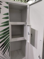Transfer bunga pintu geser ganda lemari cermin baja lemari pakaian Almirah lemari logam