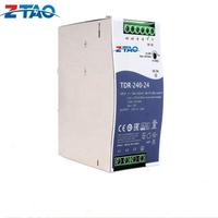 Alimentation à découpage triphasée 24V 240W TDR-240W pour système de contrôle industriel, avec PFC, sortie simple 20A, montage sur rail DIN
