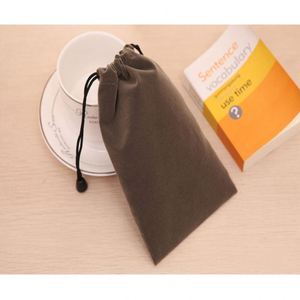 Sac à cordon en velours de luxe personnalisé en gros avec logo pour montre, téléphone, maquillage et articles de toilette – Pochette cadeau - Product Image 2