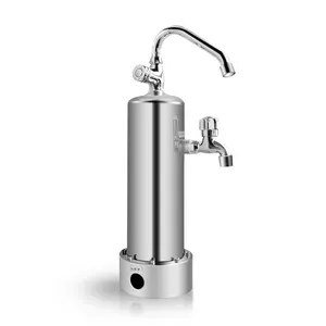 Alta Qualidade Uso Doméstico Filtro De Água De Aço inoxidável bancada purificador de água Torneira dupla Sistema De Filtro De água