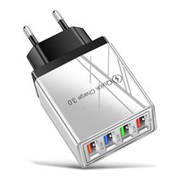Chargeur rapide 4 ports USB pour tablette Samsung QC 3.0 Chargeur mural rapide Adaptateur de prise US EU UK pour iPhone