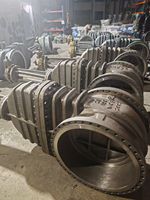Vanne à opercule en acier inoxydable à bride PN40, DN100, DN200, DN500, AISI 316/321, pour grand débit d'eau, sur mesure et expédition rapide