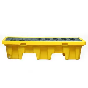 Anti Spill Pallet Pe 4 Drums Pallet With Top Cover Polyethylene Drum Secondary Containment Real Type High Quality 4Drum 8