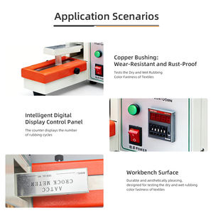 Testador Automático de Resistência à Fricção para Têxteis e Couro, Controle de Qualidade em Laboratório |   Marca ZENROTEST Garantia de 1 Ano AATCC - Product Image 4