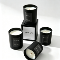Ensemble cadeau de luxe avec pot à bougie en verre cylindrique et bouteille diffuseur à bâtonnets, avec bouteilles vides pour parfum d'intérieur
