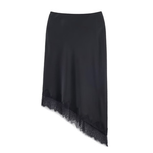 <span class=keywords><strong>Jupe</strong></span> en polyester texturé satiné, style européen et américain, minimaliste et tendance pour l'<span class=keywords><strong>hiver</strong></span> ; <span class=keywords><strong>Jupe</strong></span> <span class=keywords><strong>midi</strong></span> vintage en dentelle, anti-plis - Product Image 2