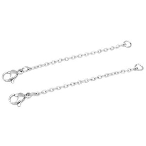 Chaîne en O aplatie en acier inoxydable avec fermoir mousqueton, bracelet à boucle unique, chaîne pour sacs et vêtements, accessoires de bijoux DIY - Product Image 3
