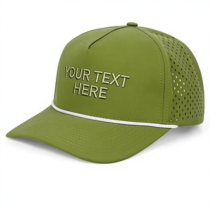 Gorras de Béisbol de Alto Rendimiento al por Mayor, Corte Láser, Transpirables, de Secado Rápido, Resistentes al Agua, Visera Plana, Cierre a Presión, Logotipo Personalizado OEM, Unisex - Product Image 1
