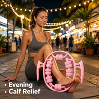 Masajeador Circular de Pantorrillas para Adultos, Hombres y Mujeres, para Relajar los Músculos de las Piernas, Herramienta Manual para el Cuidado de los Pies y Estimulación de Meridianos